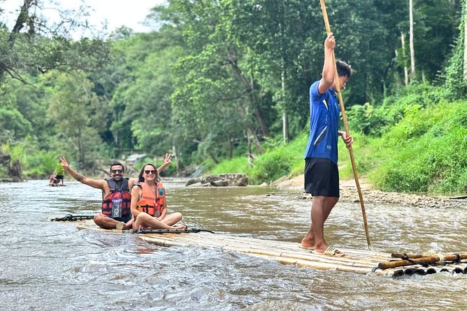 Chiang Mai Adventure ATV Secret Waterfall and Bamboo Rafting - Stop 3: Bamboo rafting on the Wang River—relaxing, with a bit of fun