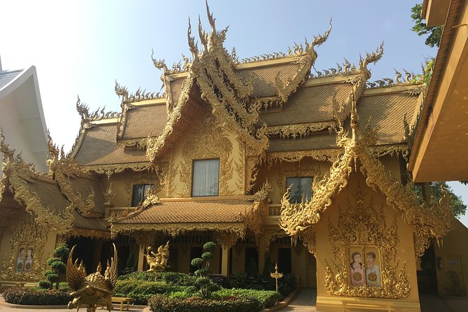 Chiang Mai-Chiang Rai:White+Black+Blue Temple+Golden Triangle+Boat Trip - Blue Temple (Wat Rong Seua Ten): a work in progress you can catch early