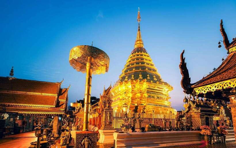 Chiang Mai: Doi Suthep and Wat Pha Lat Temple Evening Tour - Wat Pha Lat: Peaceful Gardens, Statues, and City Views