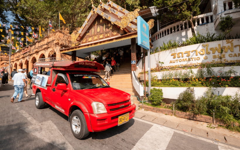 Chiang Mai: Doi Suthep Temple and Waterfall by Songtaew Trio - Stop 3: Up Suthep Mountain to Wat Phra That Doi Suthep (about 60 minutes)