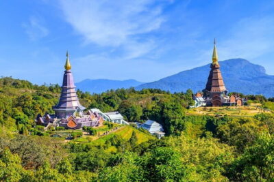 Chiang Mai: Inthanon, Elephant Sanctuary Observation & Waterfall - Doi Inthanon’s highest-peak zone and the Twin Royal Stupas