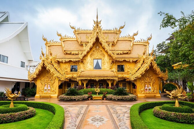 Chiang Mai to White & Blue Temple, Black Museum & Golden Triangle - Wat Rong Seur Ten (Blue Temple): Longer Time for Color and Craft