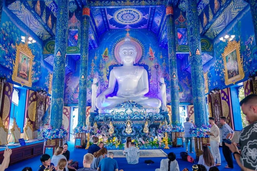 Chiang Mai: White, Red/Black & Blue Temples Tour with Lunch - Wat Rong Khun White Temple: Modern, Surreal, and Packed With Symbols