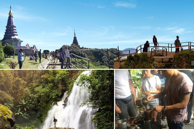 ChiangMai 1DayTour:Elephant Sanctuary,king&queen pagoda,waterfall - King and Queen Pagodas: Thailand’s highest point stop