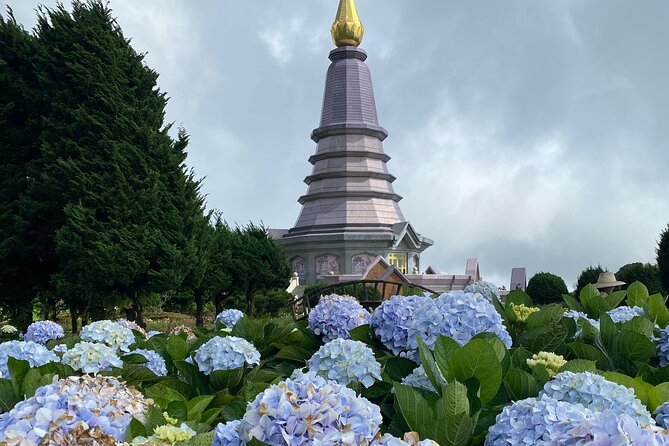 Full-Day Doi Inthanon National Park Tour with Trek and Pagodas - Wachirathan Falls: the finish line with misty drama