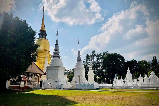 Half Day tour Suan Dok Temple, Umong temple & Doi Suthep Temple - Stop 1: Wat Suan Dok, relics, and a whitewashed mausole garden