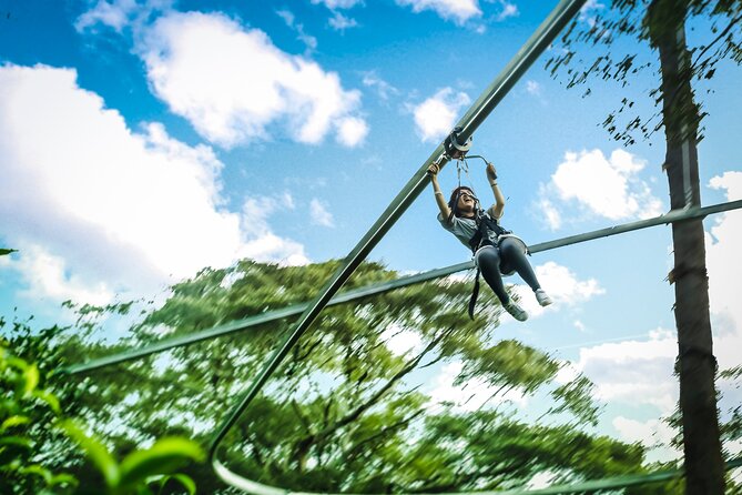 Jungle Flight Zipline Roller Coaster - The first steps: equipment help, safety instructions, and that short trek