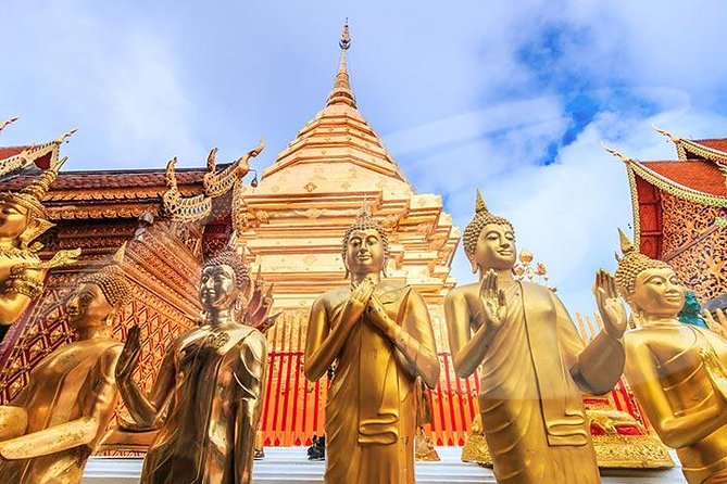 Wat Doi Suthep Temple and White Meo Hilltribe Village Half-Day Tour from Chiang Mai - Wat Phra That Doi Suthep: The Sacred Peak Experience in About 45 Minutes